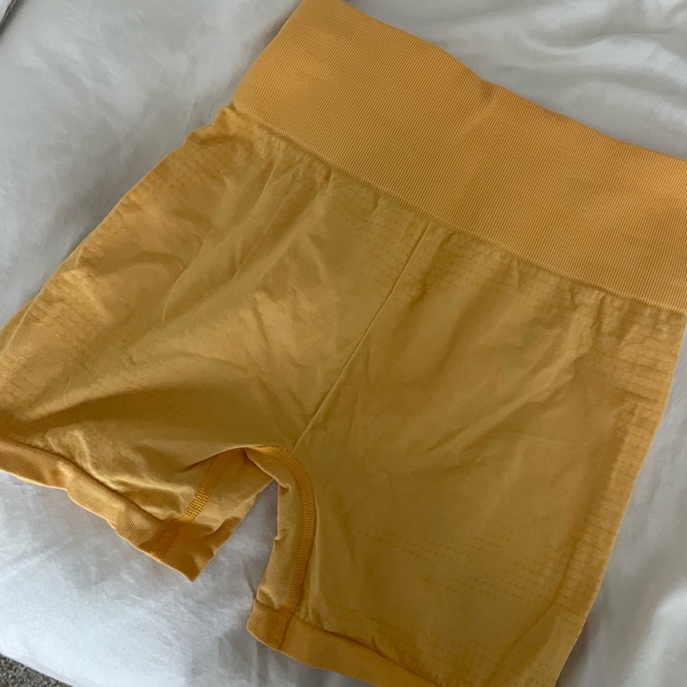 Gymshark yellow vital seamless shorts